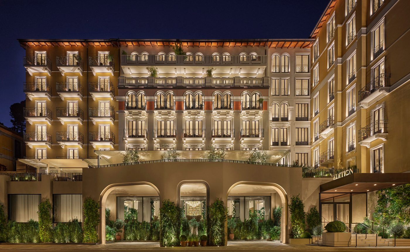The Lake Como EDITION hotel along the shoreline at Cadenabbia